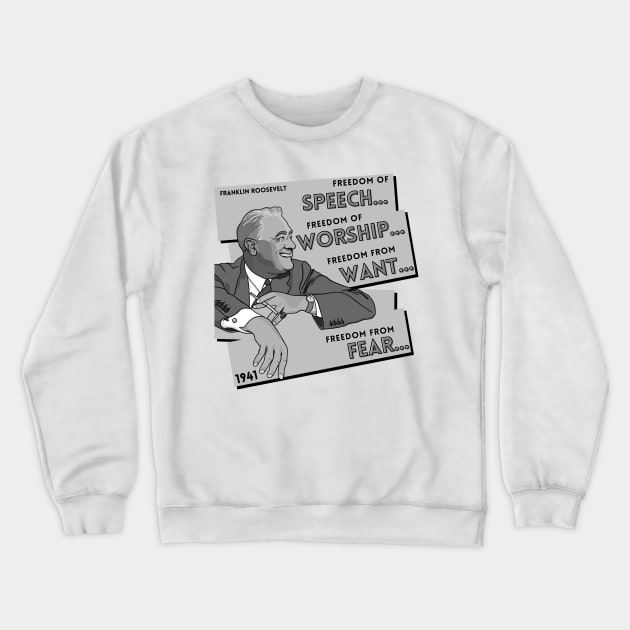 History Quote: Freedom Of... Crewneck Sweatshirt by History Tees